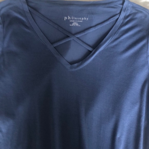 T shirt with cris cross on front. New!! - Picture 10 of 10